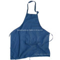 Fabricante de algodón personalizado Soild Blue Dyed Kitchen Bib Delantal